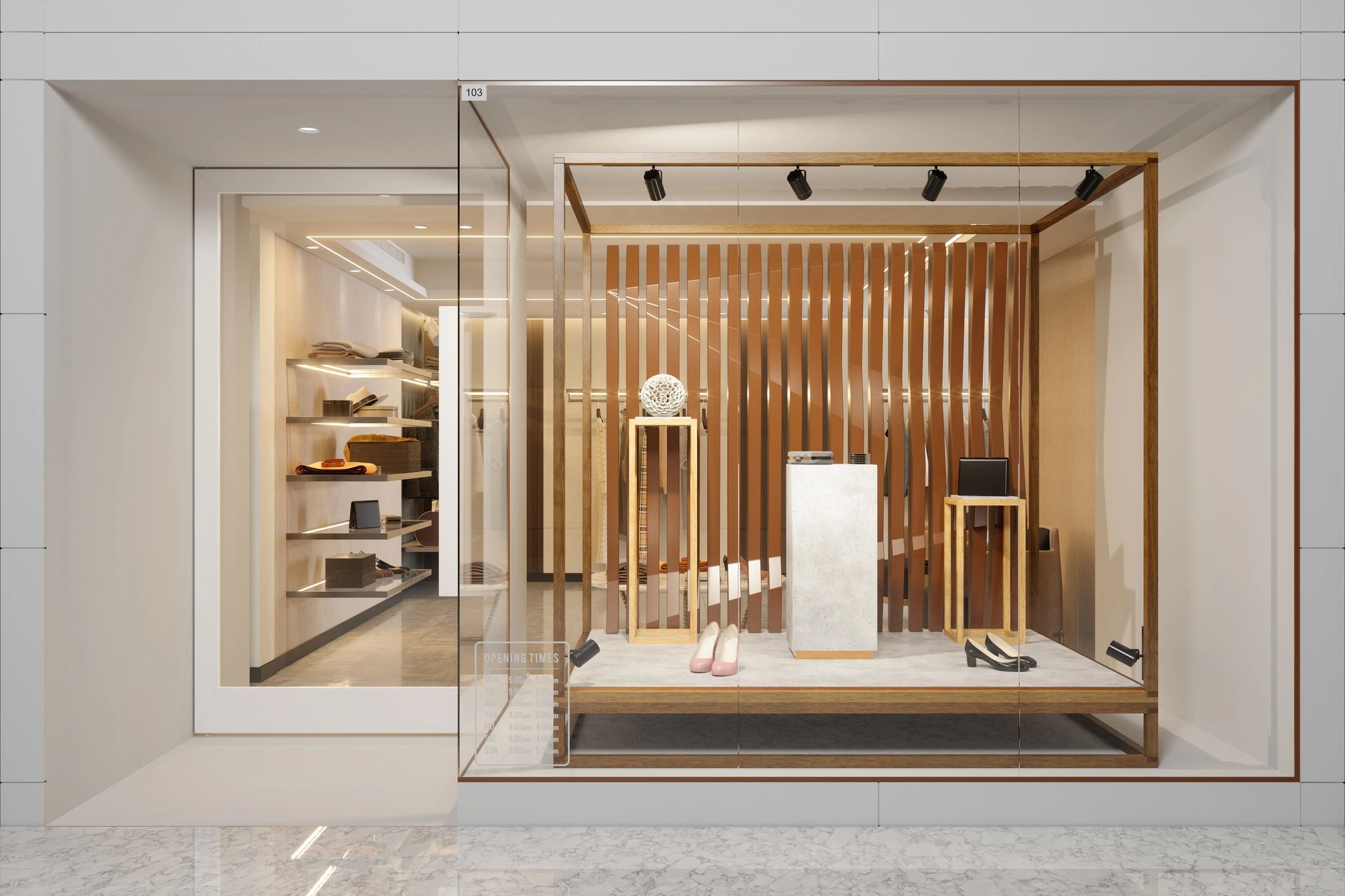 designer clothing display