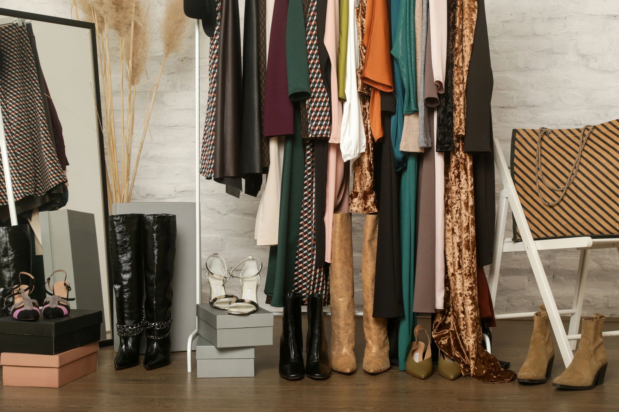 designer clothing display in boutique