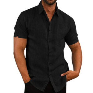 Short Sleeve Summer Solid Shirt