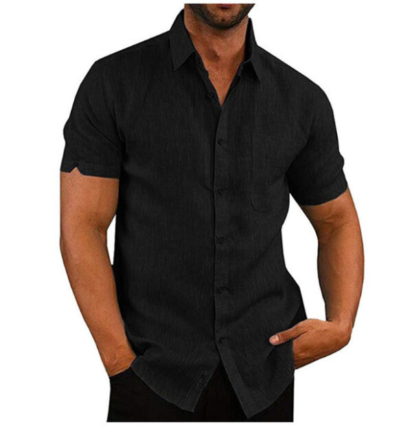 Short Sleeve Summer Solid Shirt