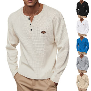Waffle Buckle Long Sleeve Shirt